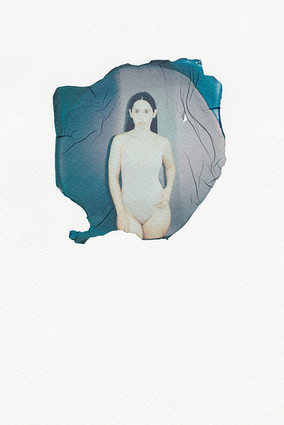 ‘Distorted Bodies’ explores our distorted versions of Beauty and the impact this has on us. Polaroid emulsion lift on watercolour paper.
