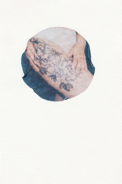 ‘Distorted Bodies’ explores our distorted versions of Beauty and the impact this has on us. Polaroid emulsion lift on watercolour paper.