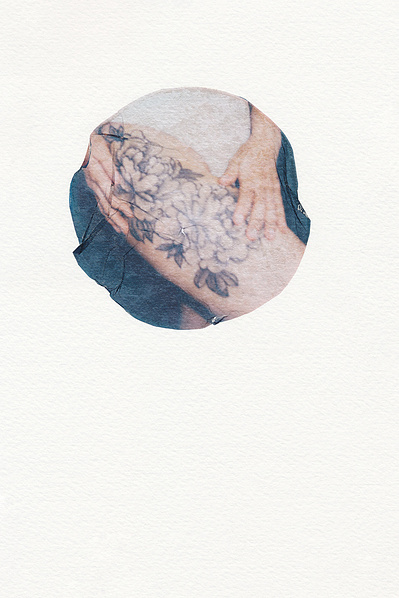 ‘Distorted Bodies’ explores our distorted versions of Beauty and the impact this has on us. Polaroid emulsion lift on watercolour paper.