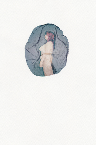 ‘Distorted Bodies’ explores our distorted versions of Beauty and the impact this has on us. Polaroid emulsion lift on watercolour paper.