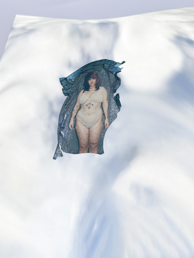 ‘Distorted Bodies’ explores our distorted versions of Beauty and the impact this has on us. Polaroid emulsion lift on mirrored surface.