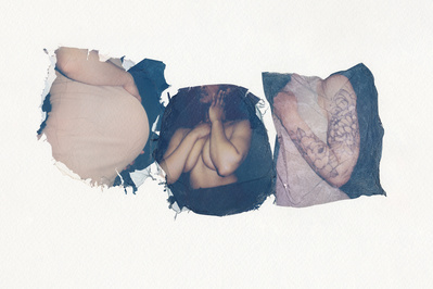 ‘Distorted Bodies’ explores our distorted versions of Beauty and the impact this has on us. Polaroid emulsion lift on watercolour paper.