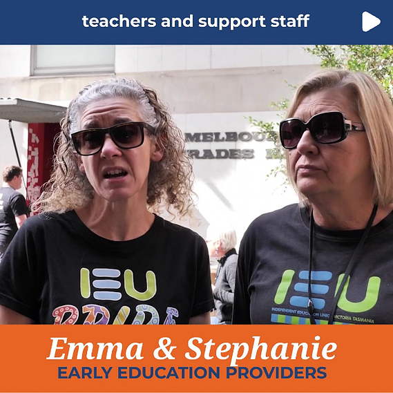 Early education providers Emma and Stephanie