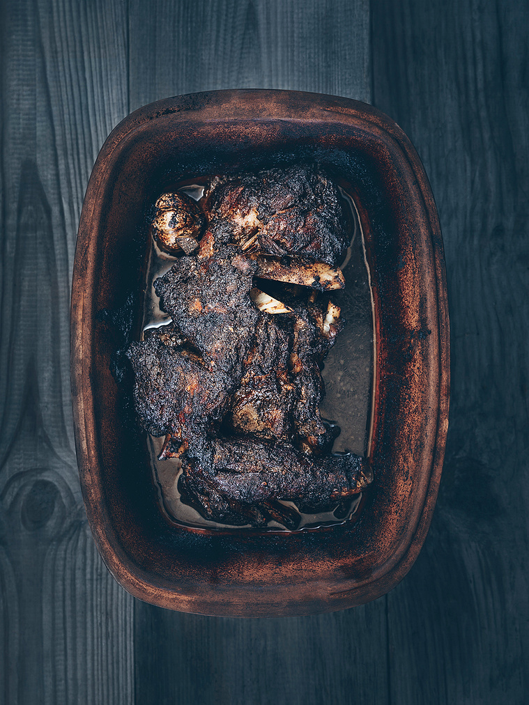 Tahini and dark chocolate shortbread by Lior Zilberstein & Elena Silcock. Shot for Lorang & Co