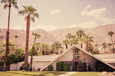 Chino Canyon shot in Old Las Palmas, Palm Springs, California. This house is one of the famous Swiss Miss homes by architect Charles DuBois in the 1950s. Elle Green Photo California Desert Wall Art