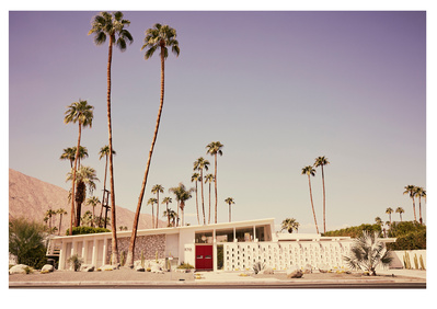 The Mesa shot in South Palm Springs, California. This famously restored in 1960 mid century modern home is called 'Maison a l'Orange'  Elle Green Photo California Desert Wall Art