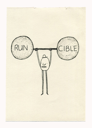 A series of drawings that situate Lear's 'Runcible' within a variety of disparate scenarios. Through a process of contextual shifting the word suggests a multitude of meanings that conflict or contradict. 