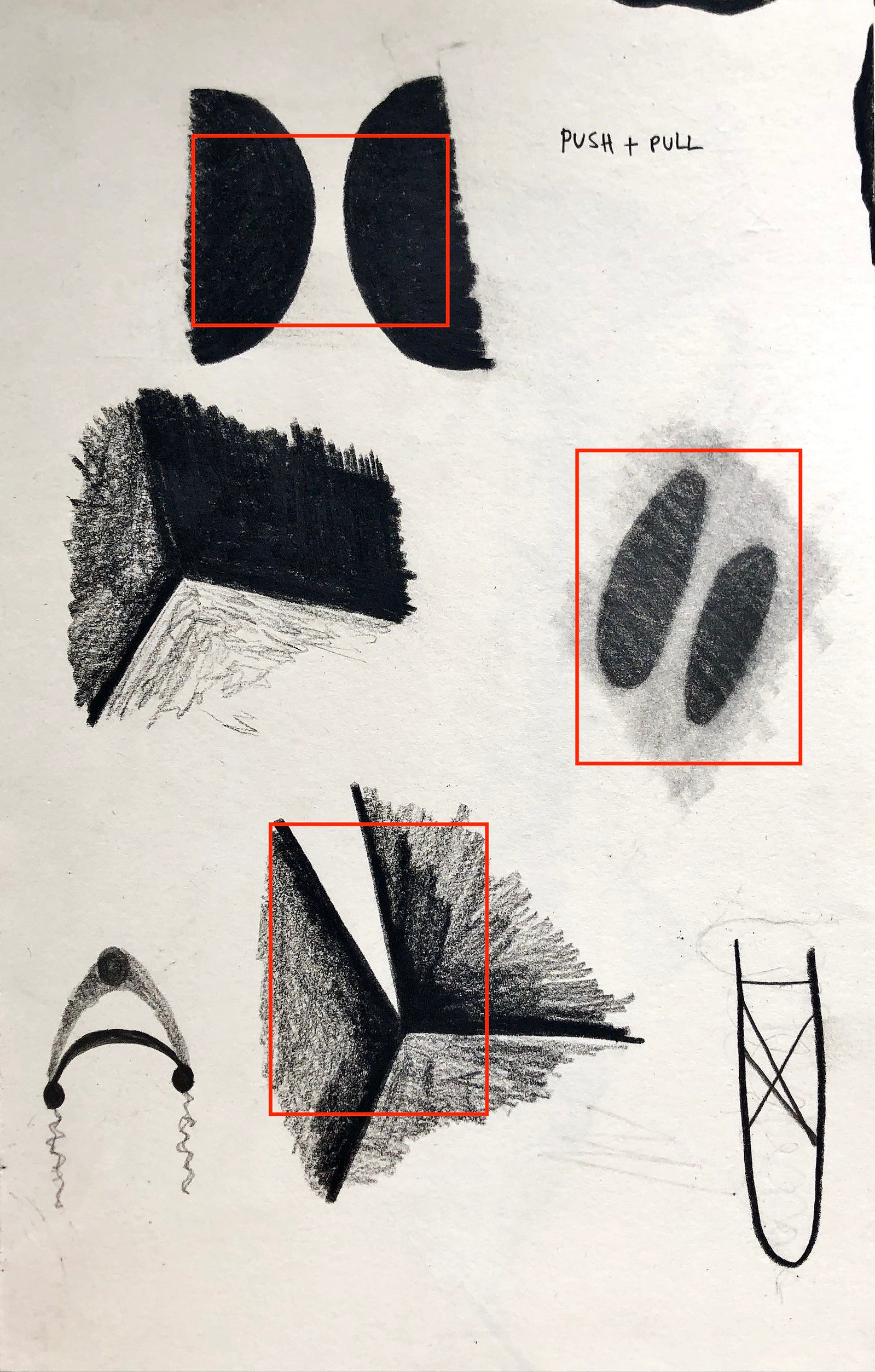 Drawings of push and pull