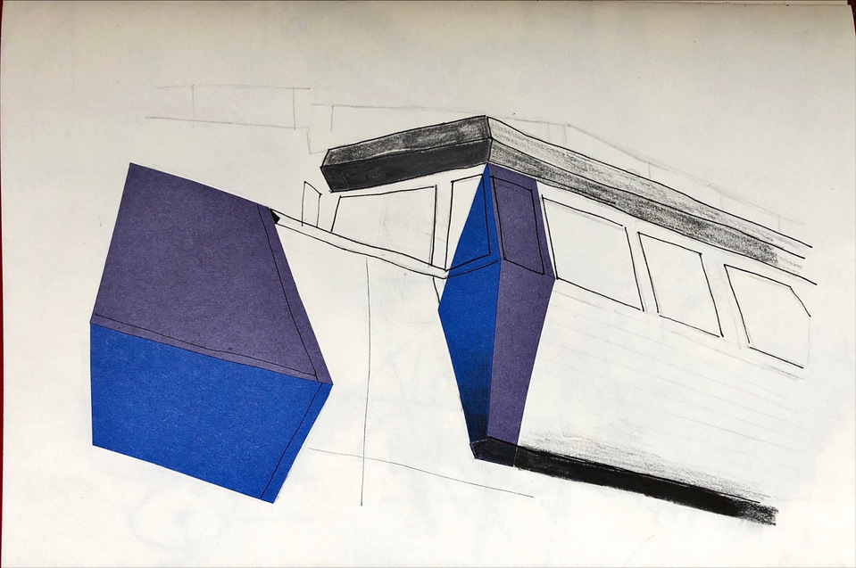 Collage of found forms