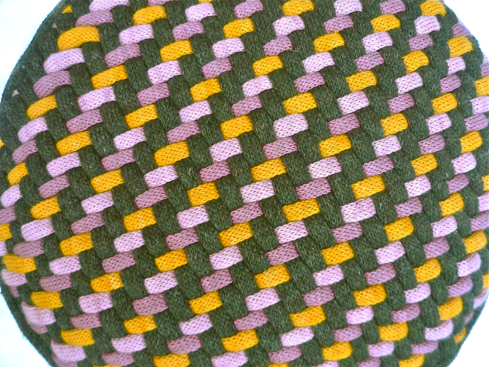 knitted top of floor pillow