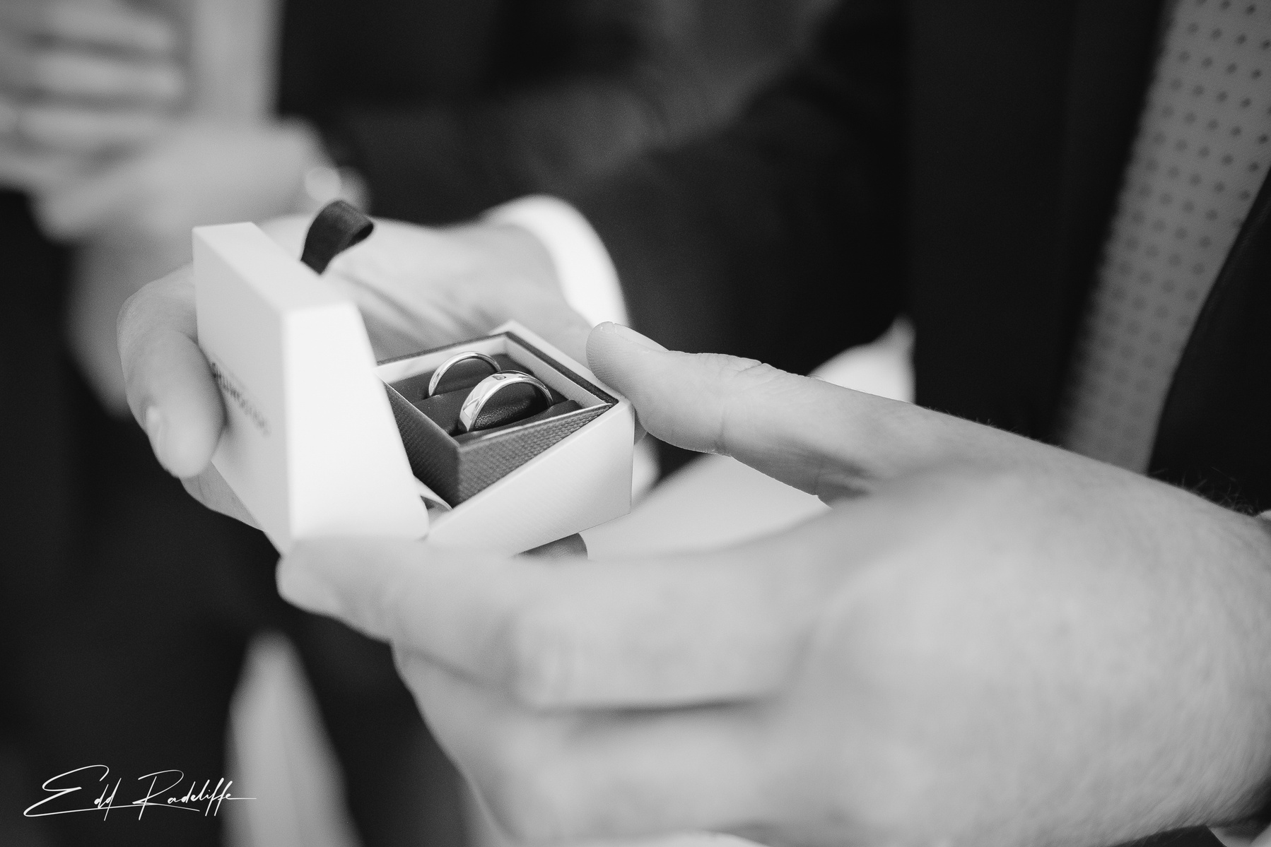 Close up wedding ring in box, Wedding at 30 St Mary's Axe, London from Edd Radcliffe Photography - documentary style wedding photography