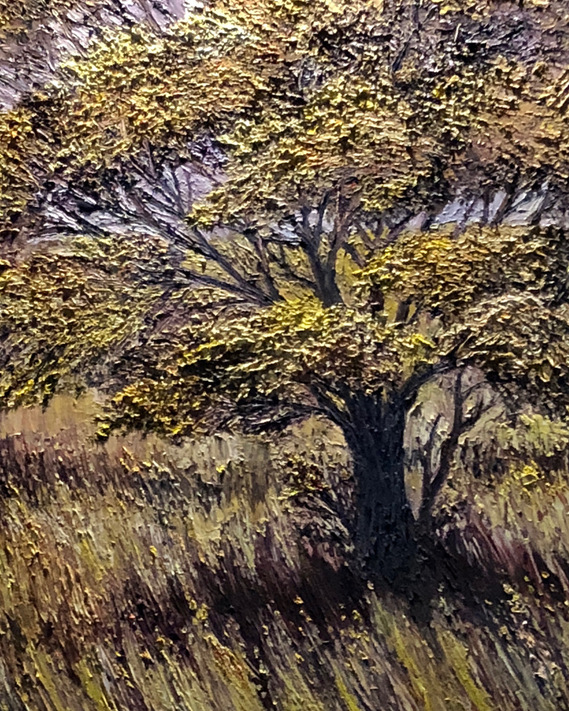 This painting shows the thick texture typical of my paintings.