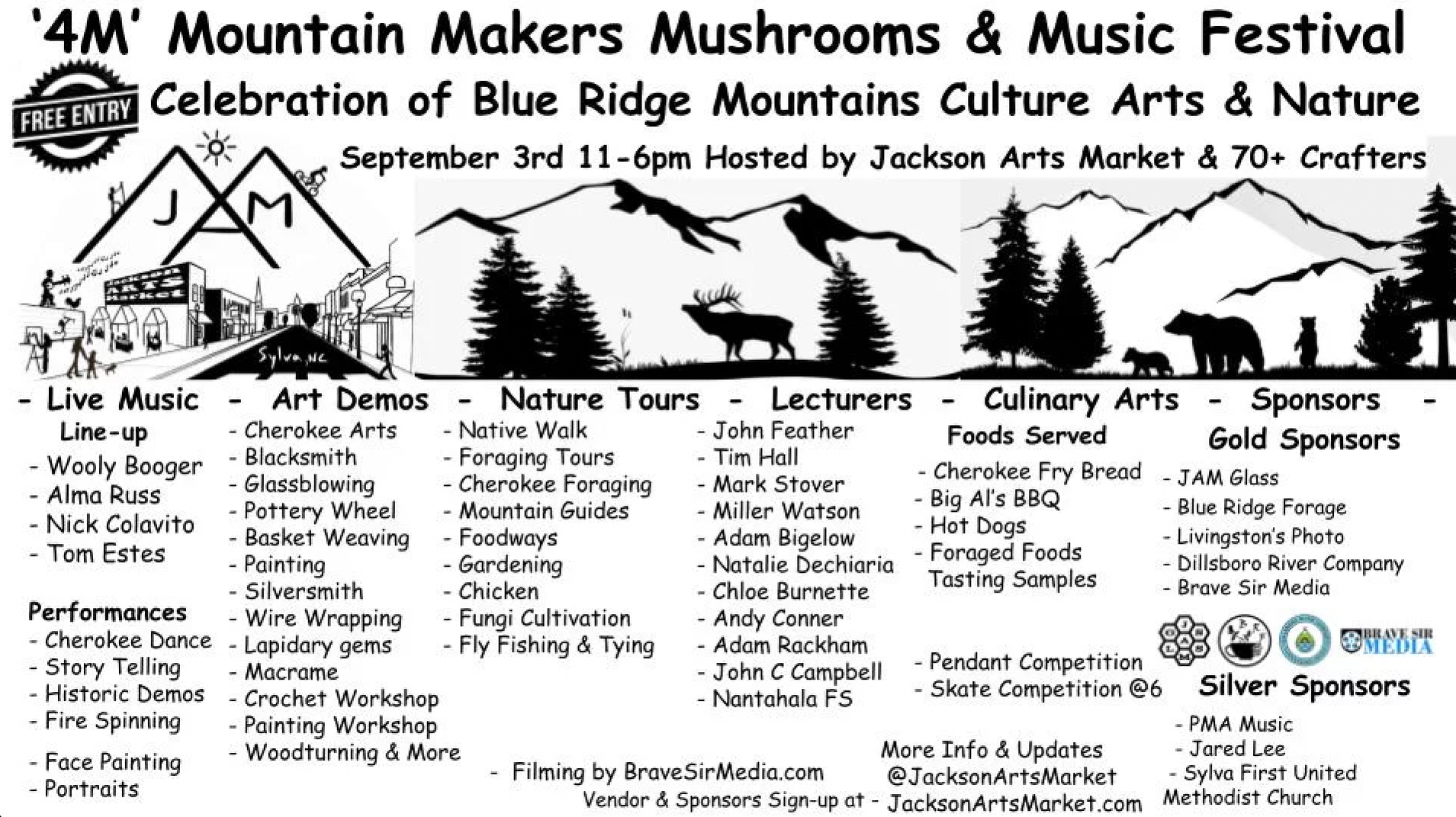 4M festival, Sylva, mushroom festival, asheville, shrooms, Jackson art market,