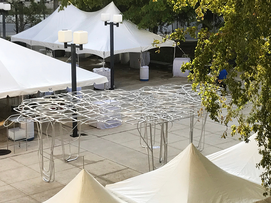 amlgmatd, noctis, noctis pavilion, pavilion, architecture, design, folly, maker faire, maker faire miami, miami, aluminum, aluminum structure, topography