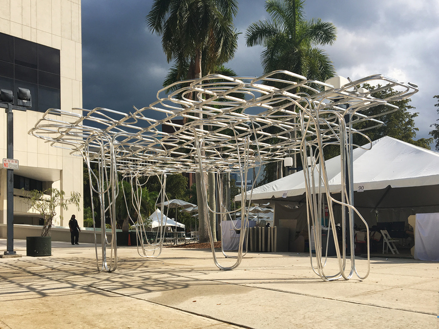 amlgmatd, noctis, noctis pavilion, pavilion, architecture, design, folly, maker faire, maker faire miami, miami, aluminum, aluminum structure, topography