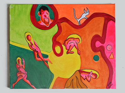 CHASE
Acrylique sur toile 60x50, 2023.
Damien Mohn alias Albert Flocon.