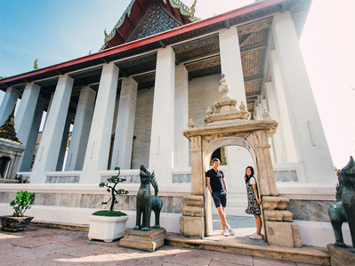 PdMJ14 Thailand Bangkok photographer for traveler at Watpho or Reclining Buddha temple