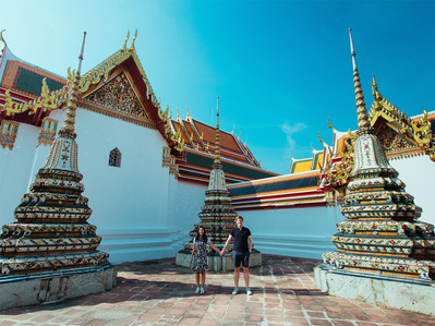 PdMJ14 Thailand Bangkok photographer for traveler at Watpho or Reclining Buddha temple