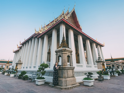 PdMJ14 Thailand Bangkok photographer for traveler at Watpho or Reclining Buddha temple