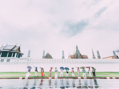 PdMJ14 Thailand Bangkok photographer for traveler at Wat Phra Kaew or Emerald Buddha Temple, Grand Palace