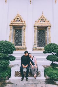 PdMJ14 Thailand Bangkok photographer for traveler at Watpho or Reclining Buddha temple