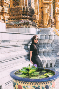 PdMJ14 Thailand Bangkok photographer for traveler at Wat Phra Kaew or Emerald Buddha Temple, Grand Palace