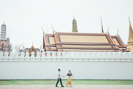 PdMJ14 Thailand Bangkok photographer for traveler at Wat Phra Kaew or Emerald Buddha Temple, Grand Palace
