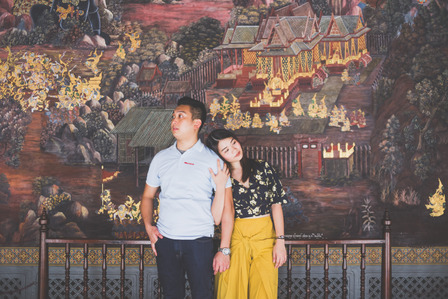 PdMJ14 Thailand Bangkok photographer for traveler at Wat Phra Kaew or Emerald Buddha Temple, Grand Palace