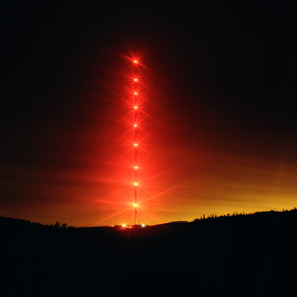 Belmont Television Mast, Lincolnshire, landscape photography, night photography, light pollution, environmental photography, indsutrial photography, sheffield landscape photographyer, long exposure photography, film photography, fine art photography,