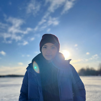 frozen lake on the mountain