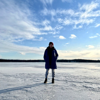 frozen lake on the mountain