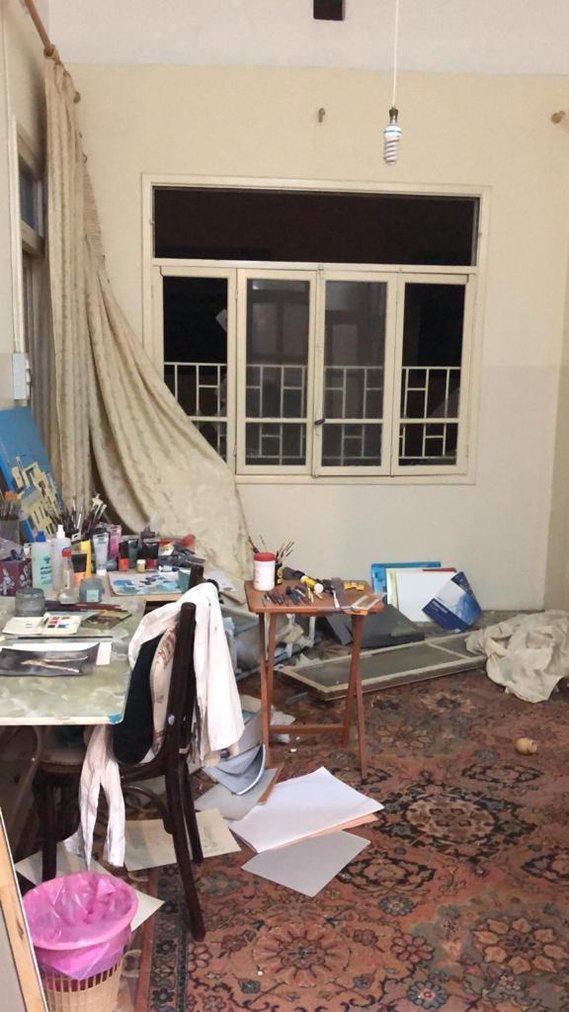 my studio after the blast