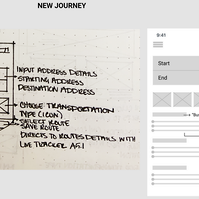 New Journey wireframe