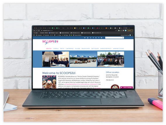 Laptop with SCOOPS homescreen