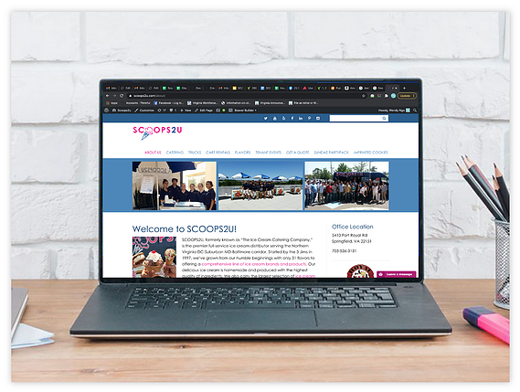 Laptop with SCOOPS homescreen