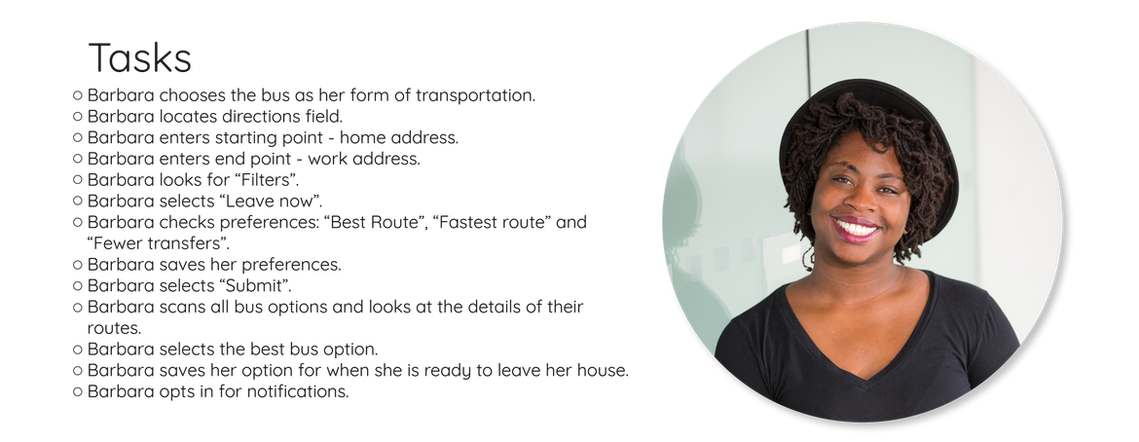 Lady and list of her tasks