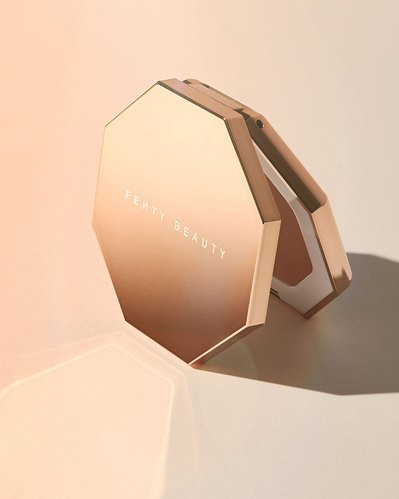 An alluring top-down image capturing an opened makeup product, showcasing its contents in an elegant composition. This visually engaging shot is skillfully photographed by David Lineton, an expert in London beauty makeup photography. 