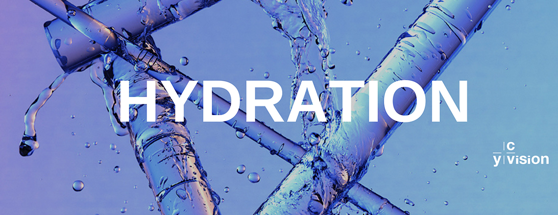 Manfrotto Hydration series by David Lineton Still Life Photographer. Cascading water droplets break up as they hit the acrylic rods.