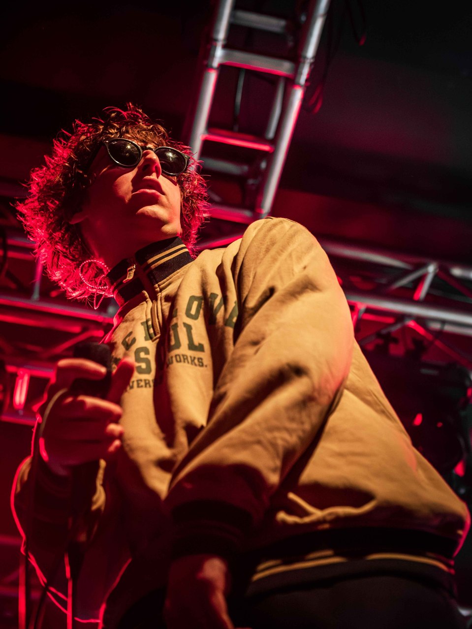 Indie Rock star Jack, lead singer of The Snuts, performing at Pre-TRNSMT gig. 