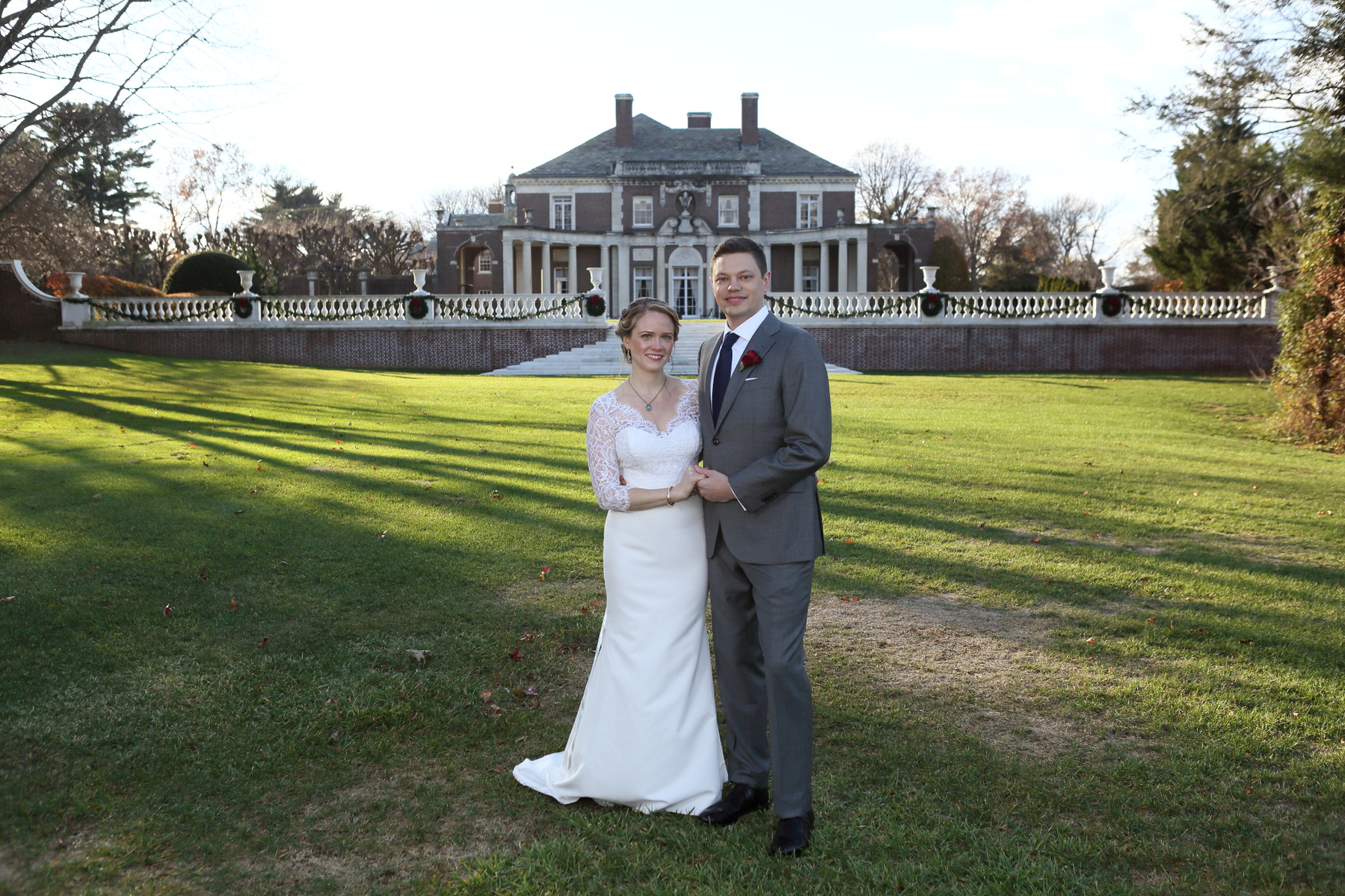 The wedding of Carolyn Greene and Adam Stoddard at deSeversky Mansion on December 3, 2016.
