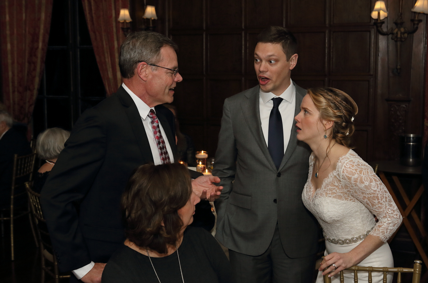 The wedding of Carolyn Greene and Adam Stoddard at deSeversky Mansion on December 3, 2016.