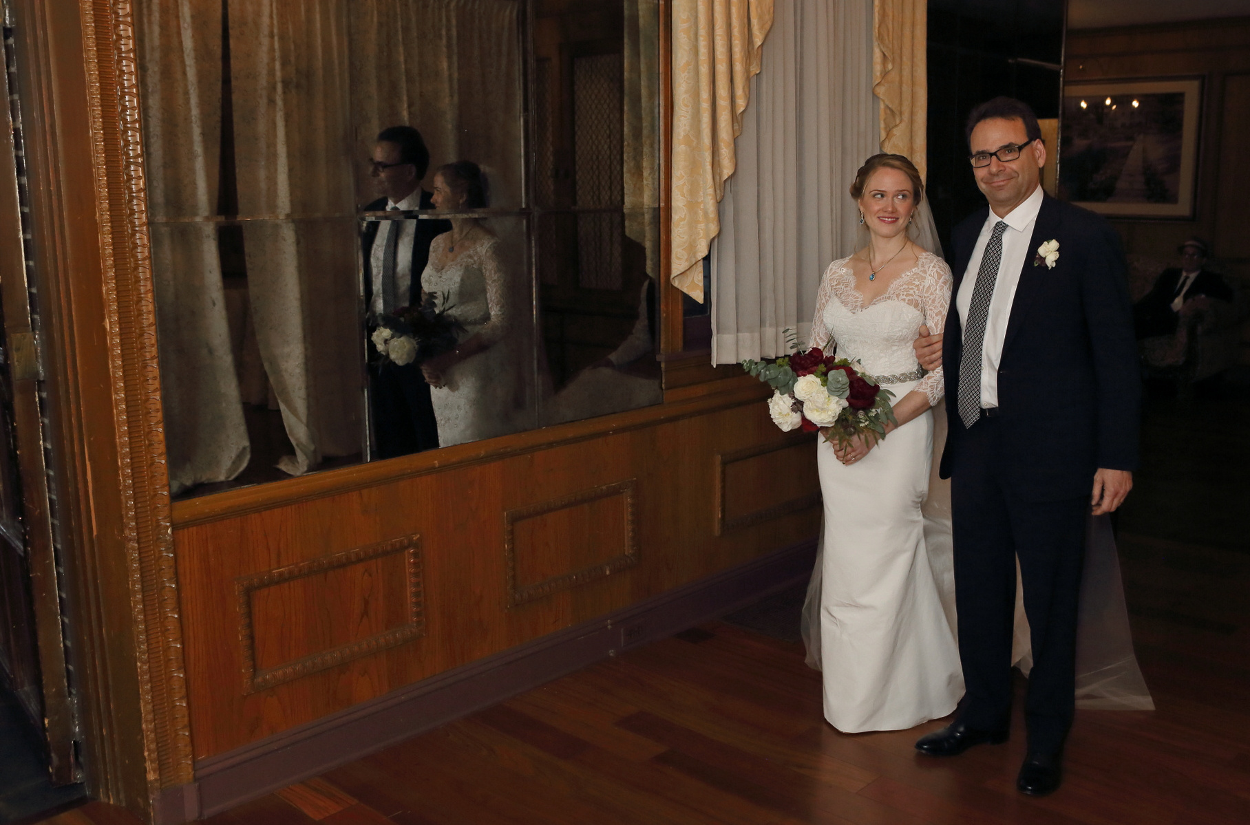 The wedding of Carolyn Greene and Adam Stoddard at deSeversky Mansion on December 3, 2016.