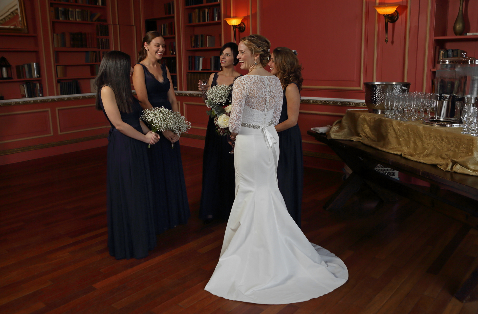 The wedding of Carolyn Greene and Adam Stoddard at deSeversky Mansion on December 3, 2016.