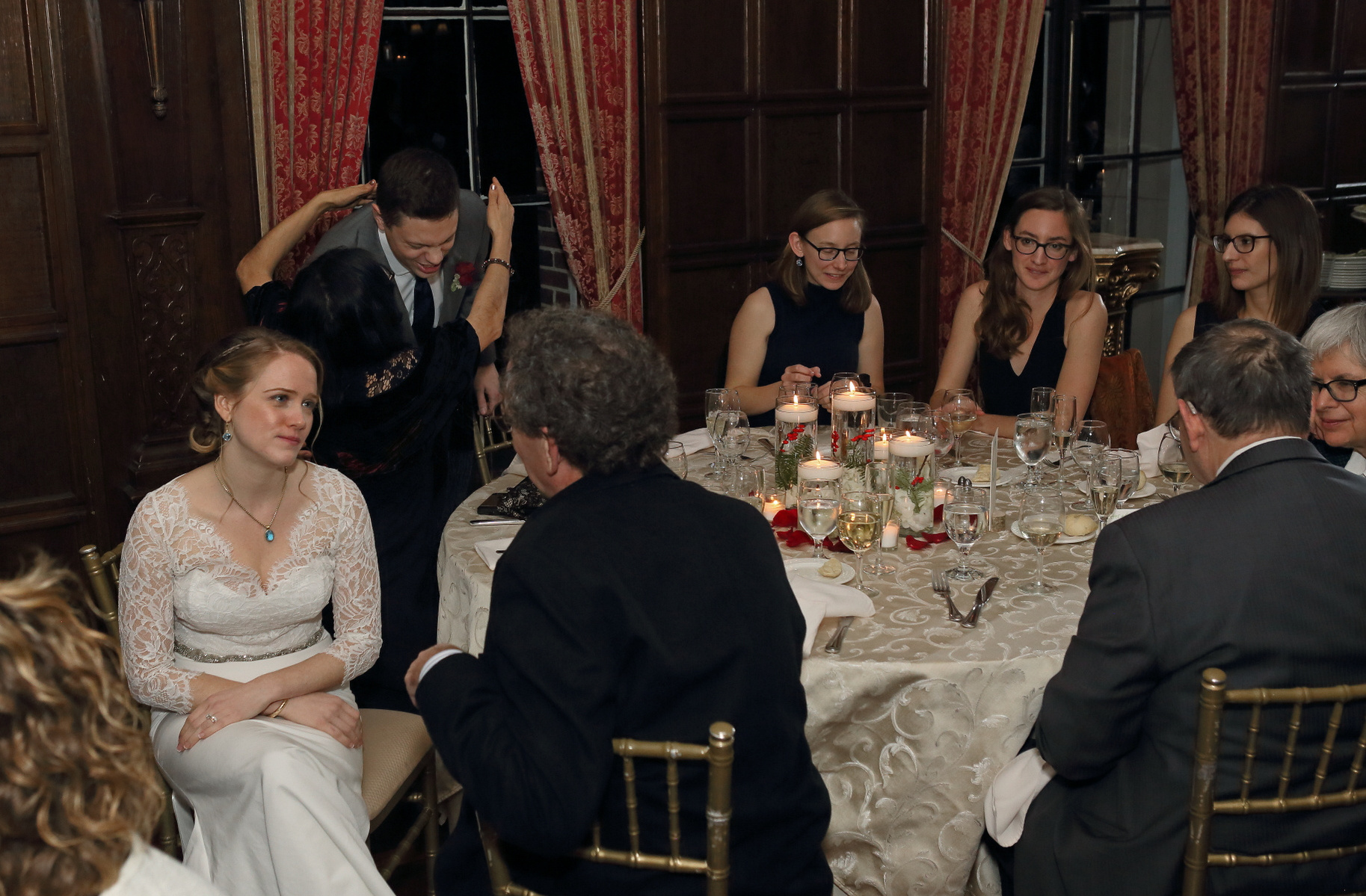 The wedding of Carolyn Greene and Adam Stoddard at deSeversky Mansion on December 3, 2016.