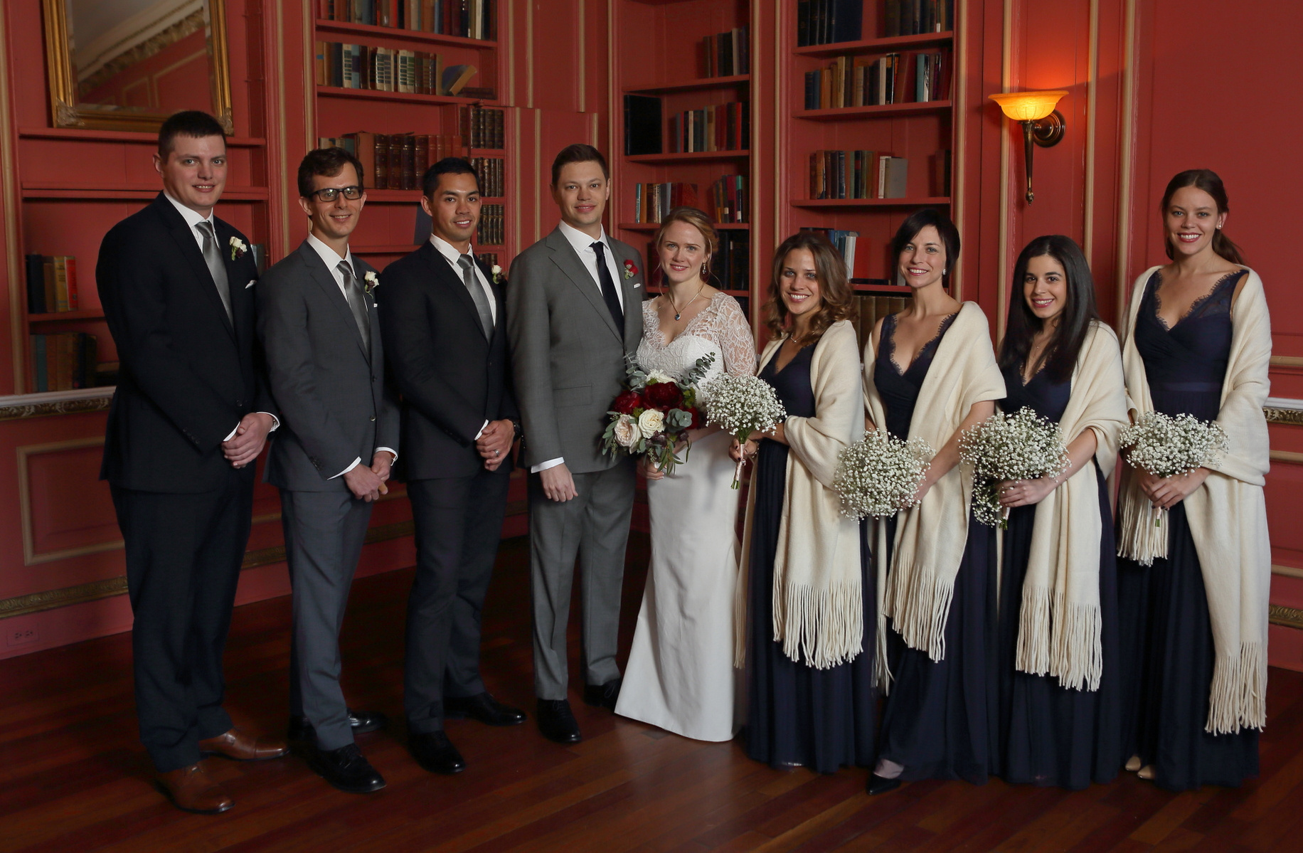 The wedding of Carolyn Greene and Adam Stoddard at deSeversky Mansion on December 3, 2016.