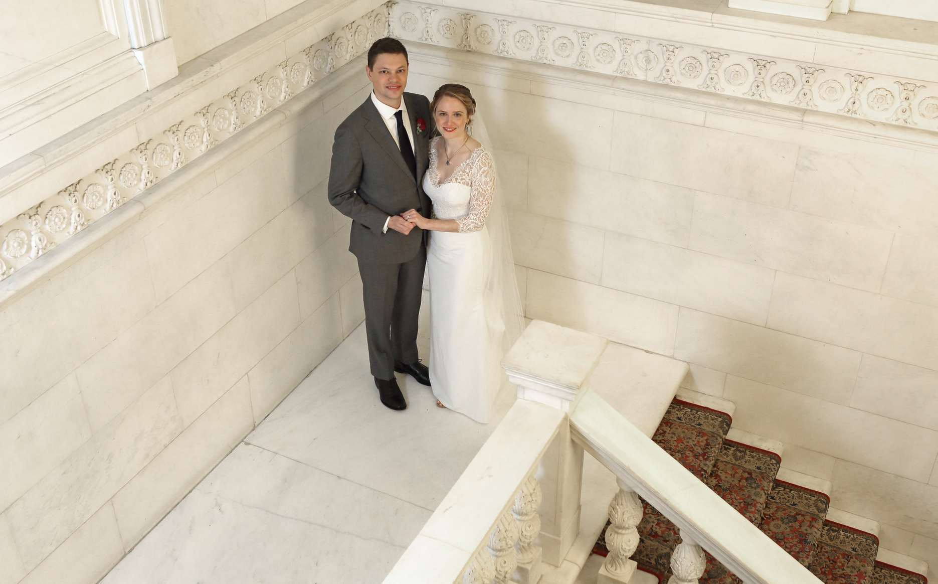 The wedding of Carolyn Greene and Adam Stoddard at deSeversky Mansion on December 3, 2016.