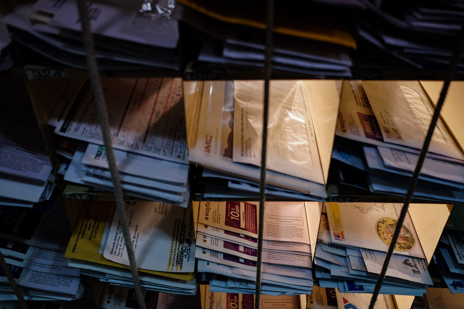 A case full of letter mail seen at the USPS’s Boardwalk branch on Tuesday, May 5, 2020 in Saginaw Township, Mich.