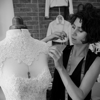 Molly Mishi May, at work in her studio