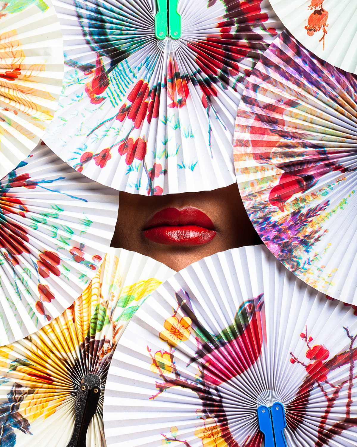 lips, fans, conceptual photographer LA