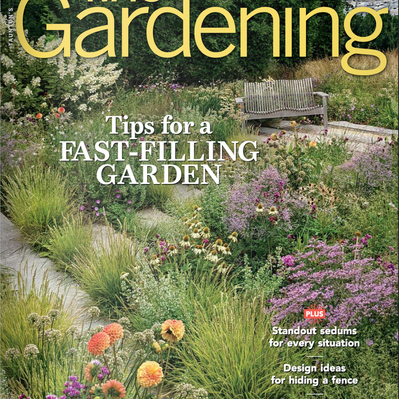 Redstone Lane featured in Fine Gardening, highlighting its lush, fast-filling plantings and dynamic seasonal design.